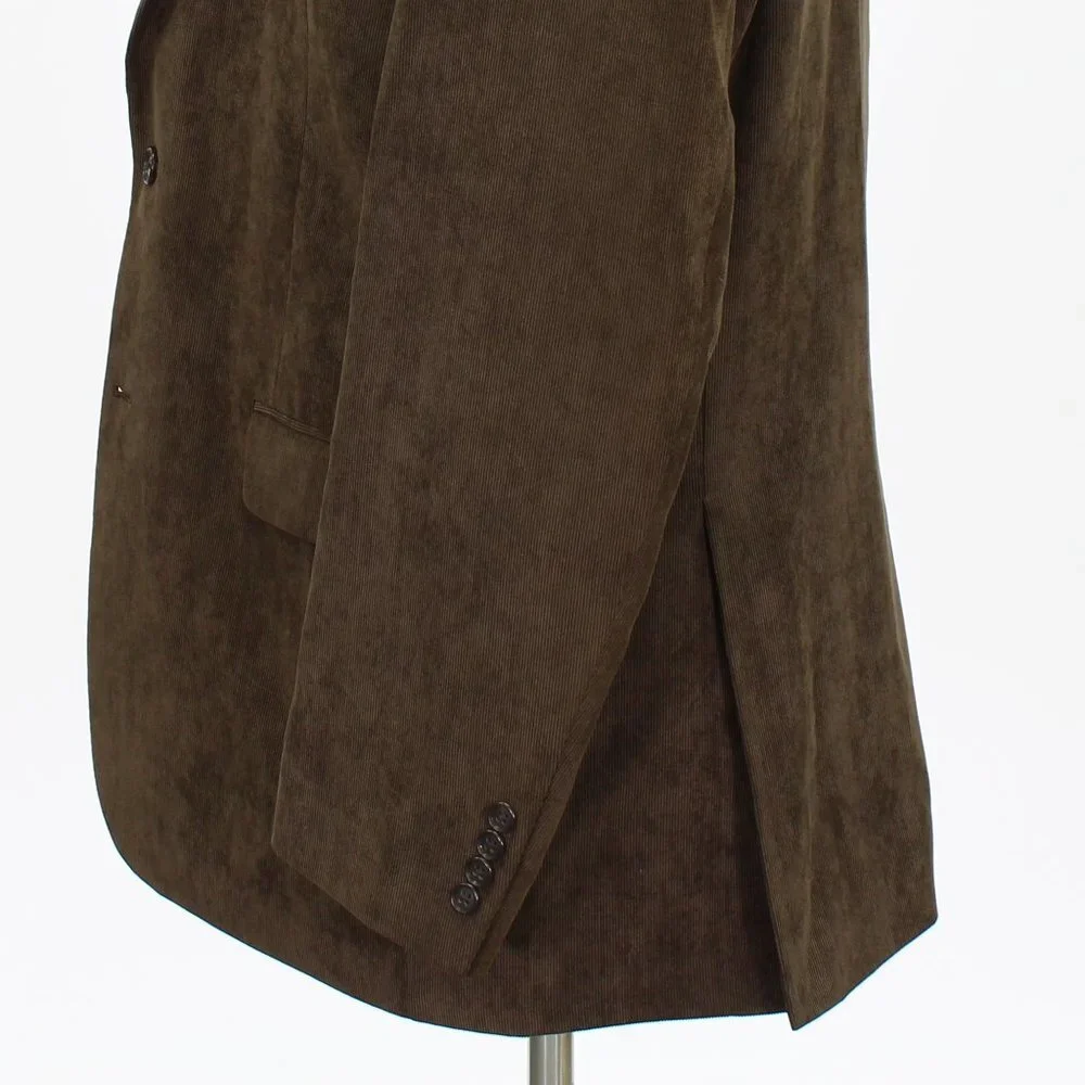 Jones New York 44L Brown Solid 2-Button Sport Coat Blazer Jacket V409